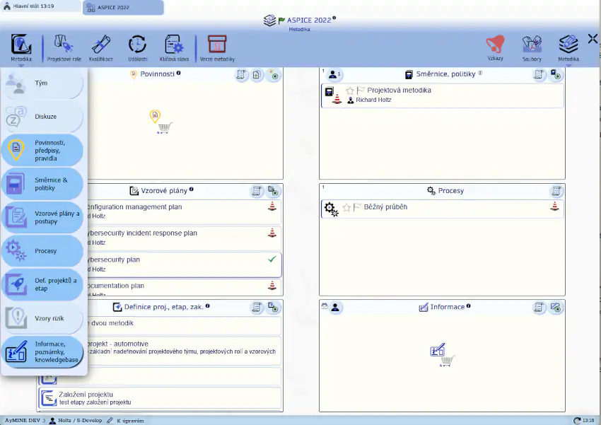 Struktura dokumentace SMJ