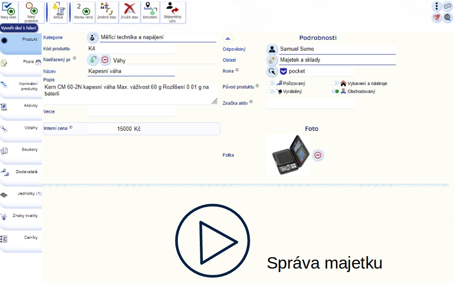 Správa produktu