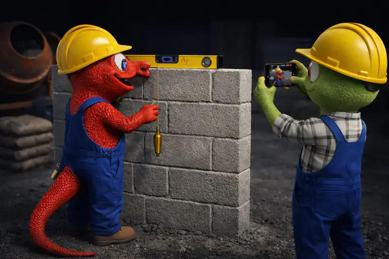 Stavební dozor a kontrola stavby, AI ilustrace